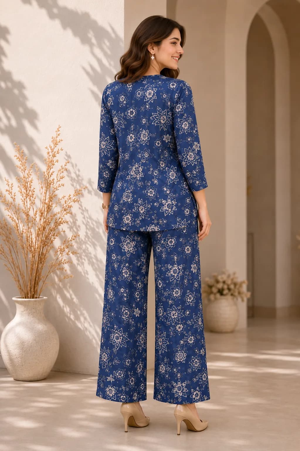 Blue Floral Co-ord Set
