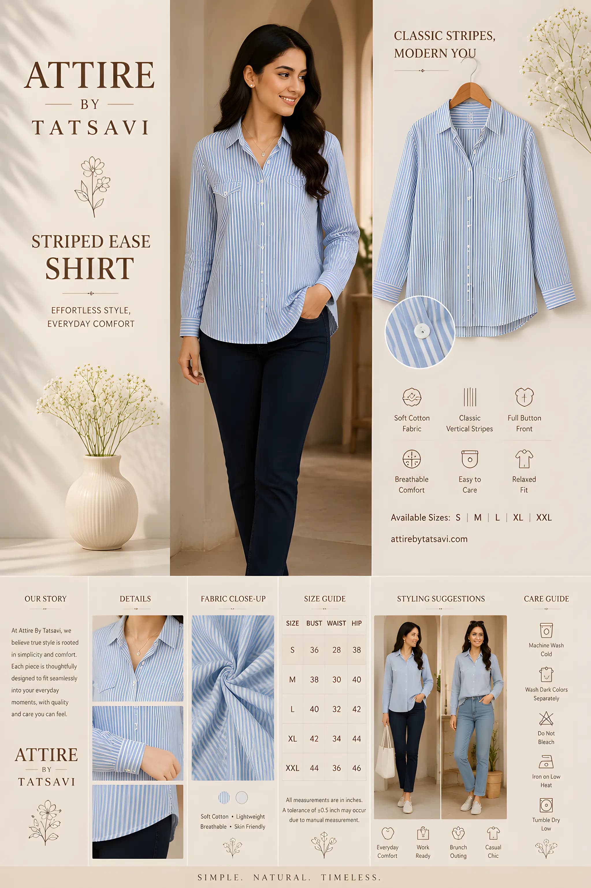 Cotton Shirt — details & size guide