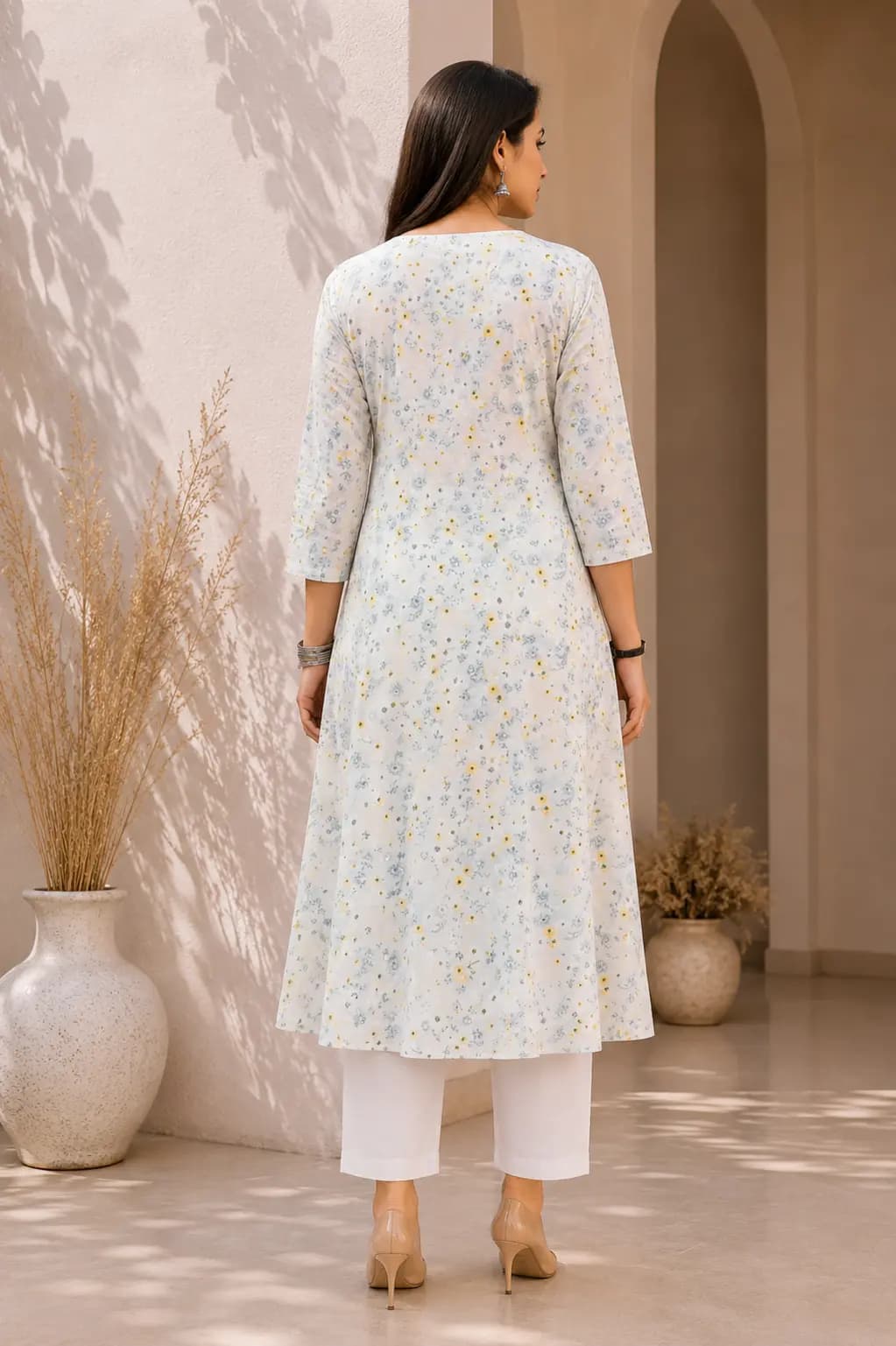 Sky Blue Long Kurti