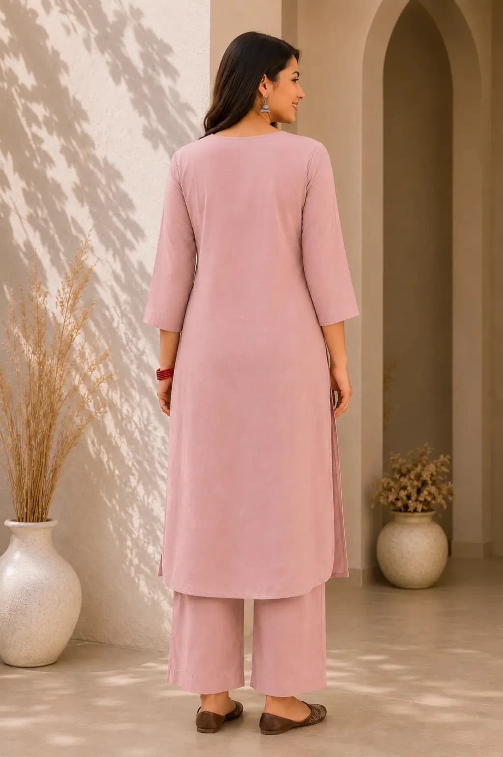Baby Pink Embroidered Co-ord Set