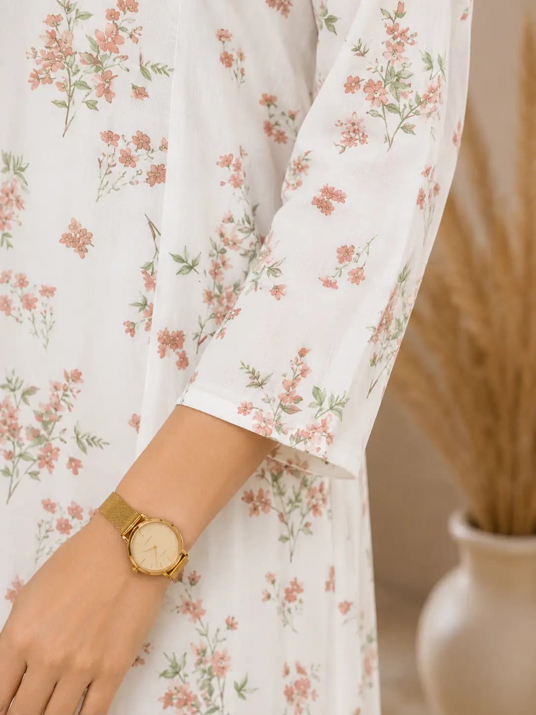 White Floral Co-ord Set — view 3