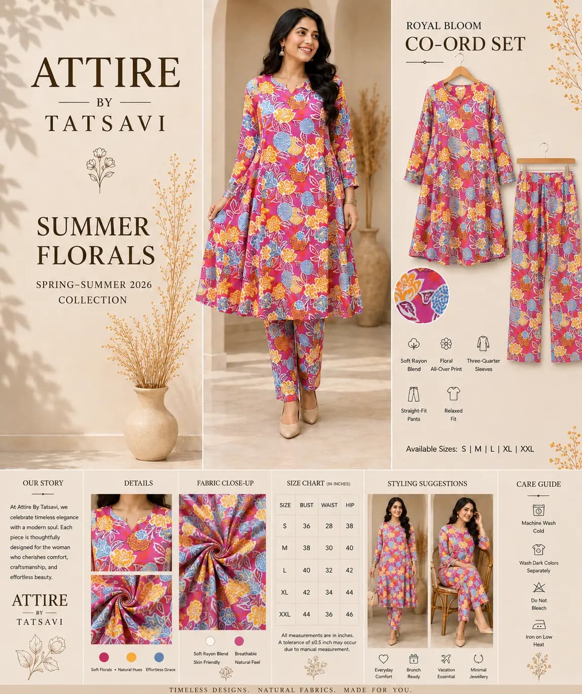 Pink Floral Co-ord Set — view 4