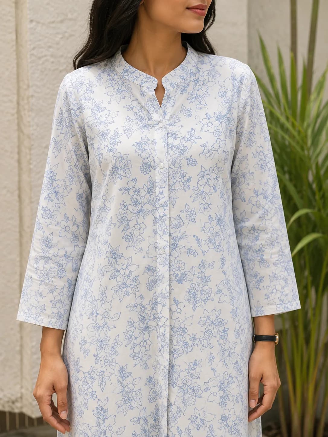 White Long Kurti — view 3