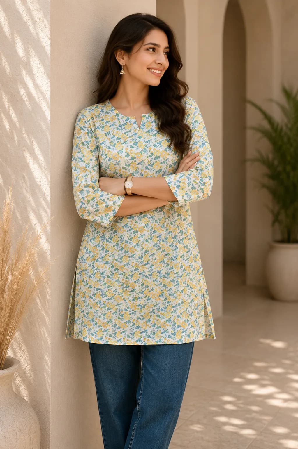 White Short Kurti