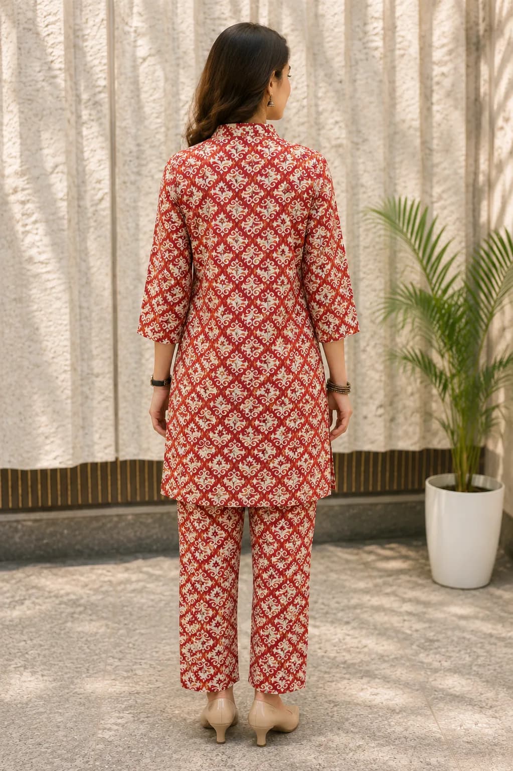 Red Bloom Printed Co-ord Set