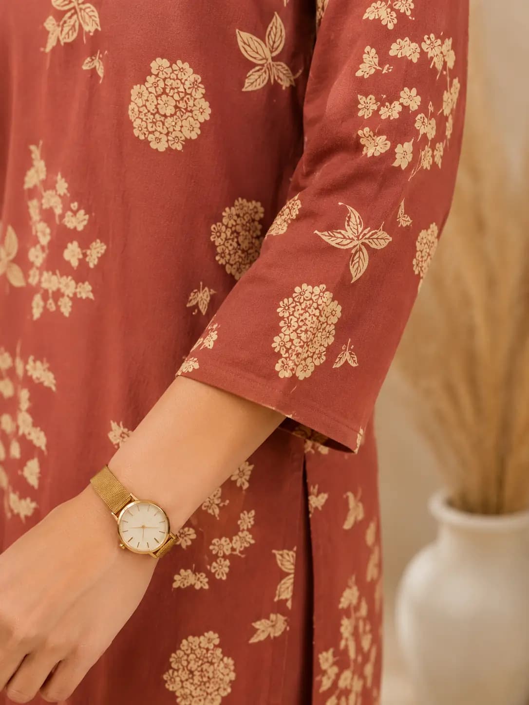 Rust Floral Co-ord Set — view 3