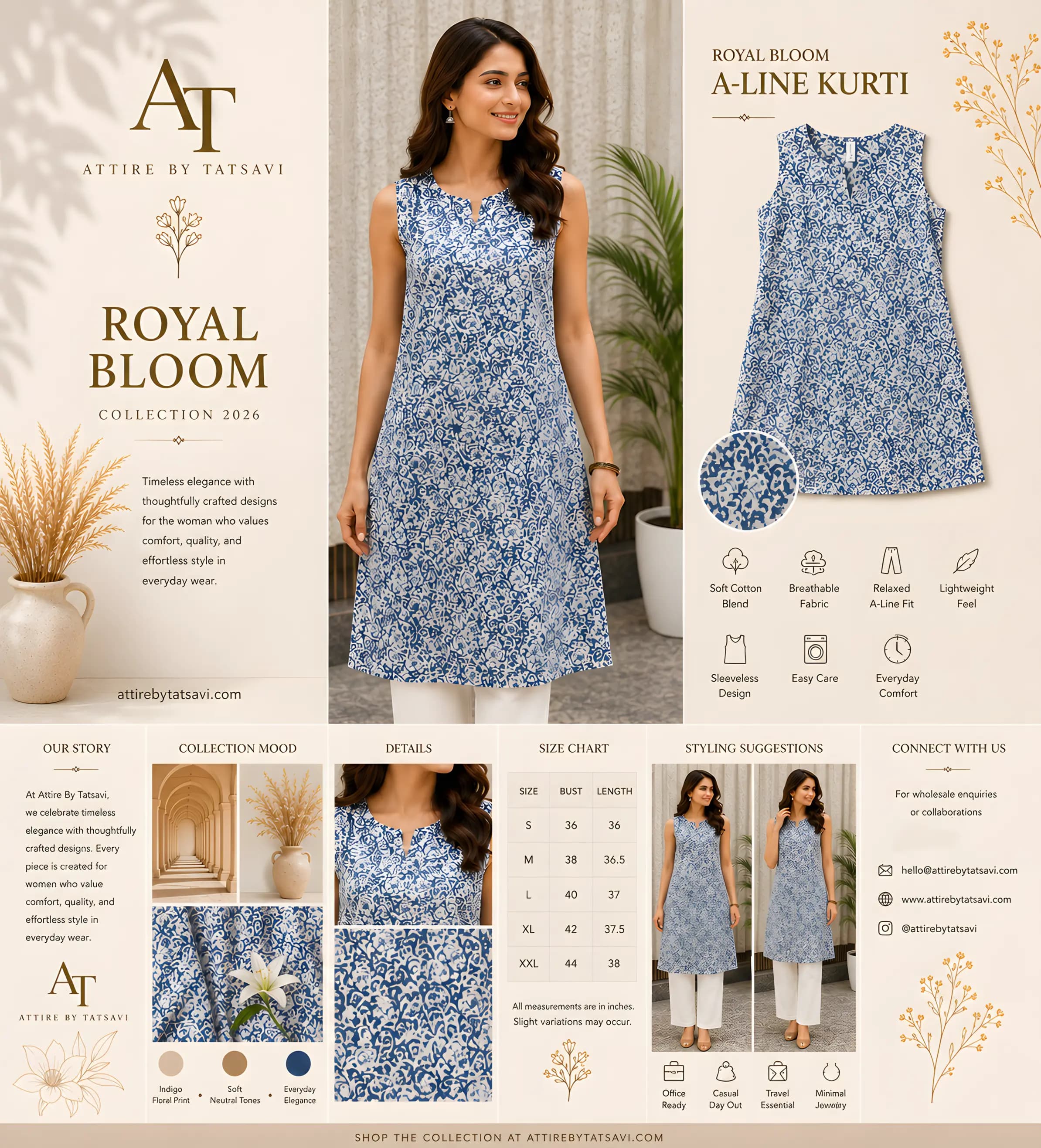 Black Printed Co-ord Set — details & size guide