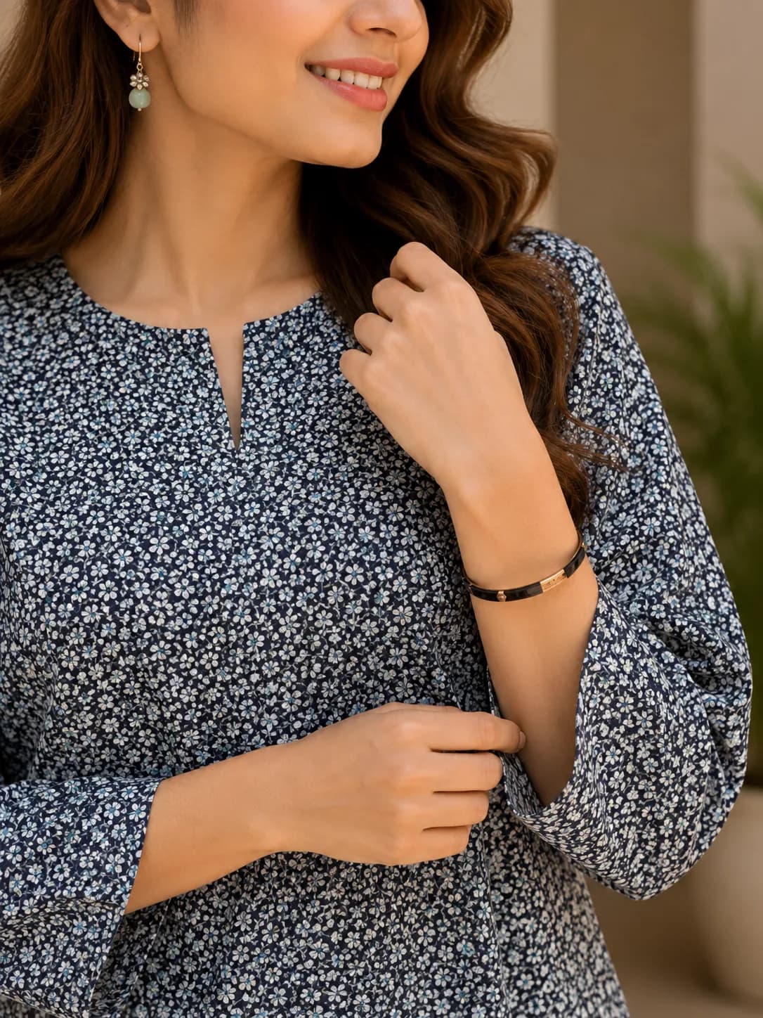 Printed Long Kurti — view 3