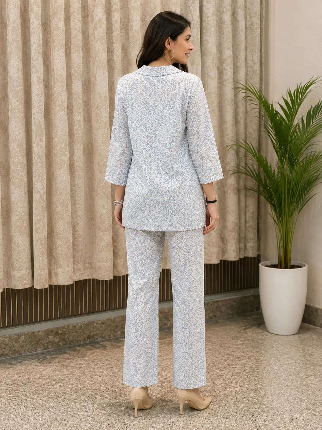 Blue Plus-Size Co-ord Set